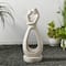 Glitzhome® 24.75" Modern Abstract Sculpture Hugging Mommy & Baby Garden Statue